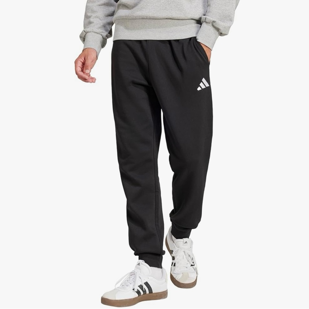 Adidas Men’s Essentials Regular Fit Jogger Feel Cozy Pants Tapered Leg Black 2XL
